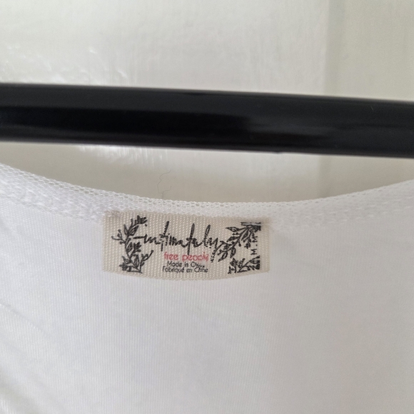 Intimately By Free People White Scoop Neck Bodysuit Never Worn Sz M - Picture 2 of 3